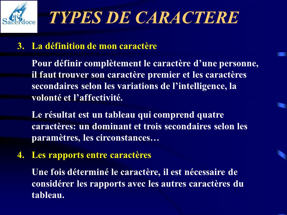 LE CARACTERE Introduction D finition de temp rament et de